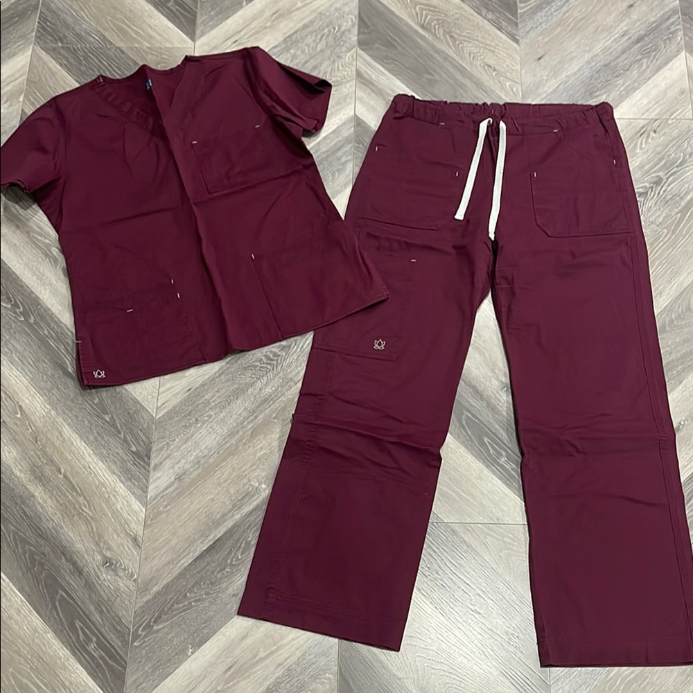 Red Drawstring Waist Pants